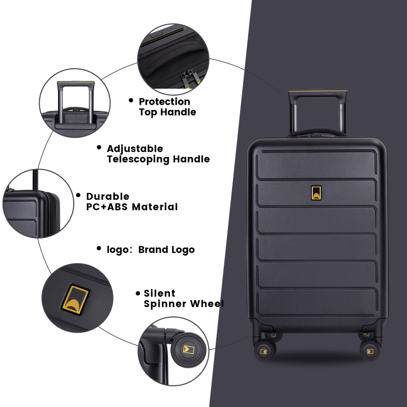 Landisun Collapsible Carry-on Luggage, Water and Impact Resistant Hardshell 20 inch Carry On Luggage with Spinner Wheels