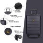 Landisun Collapsible Carry-on Luggage, Water and Impact Resistant Hardshell 20 inch Carry On Luggage with Spinner Wheels