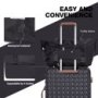 Travelhouse Luggage Set 3 Piece Hardside Suitcase TSA Lock Spinner Wheels Hardshell Luggage with Duffel Bag.(Black)