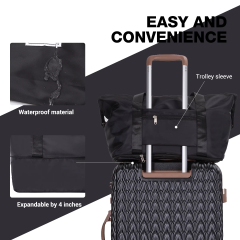 Travelhouse Luggage Set 3 Piece Hardside Suitcase TSA Lock Spinner Wheels Hardshell Luggage with Duffel Bag (Чорний)