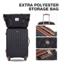 Travelhouse Luggage Set 3 Piece Hardside Suitcase TSA Lock Spinner Wheels Hardshell Luggage with Duffel Bag (Чорний)