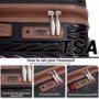 Travelhouse Luggage Set 3 Piece Hardside Suitcase TSA Lock Spinner Wheels Hardshell Luggage with Duffel Bag.(Black)