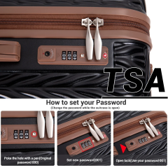 Travelhouse Luggage Set 3 Piece Hardside Suitcase TSA Lock Spinner Wheels Hardshell Luggage with Duffel Bag (Чорний)