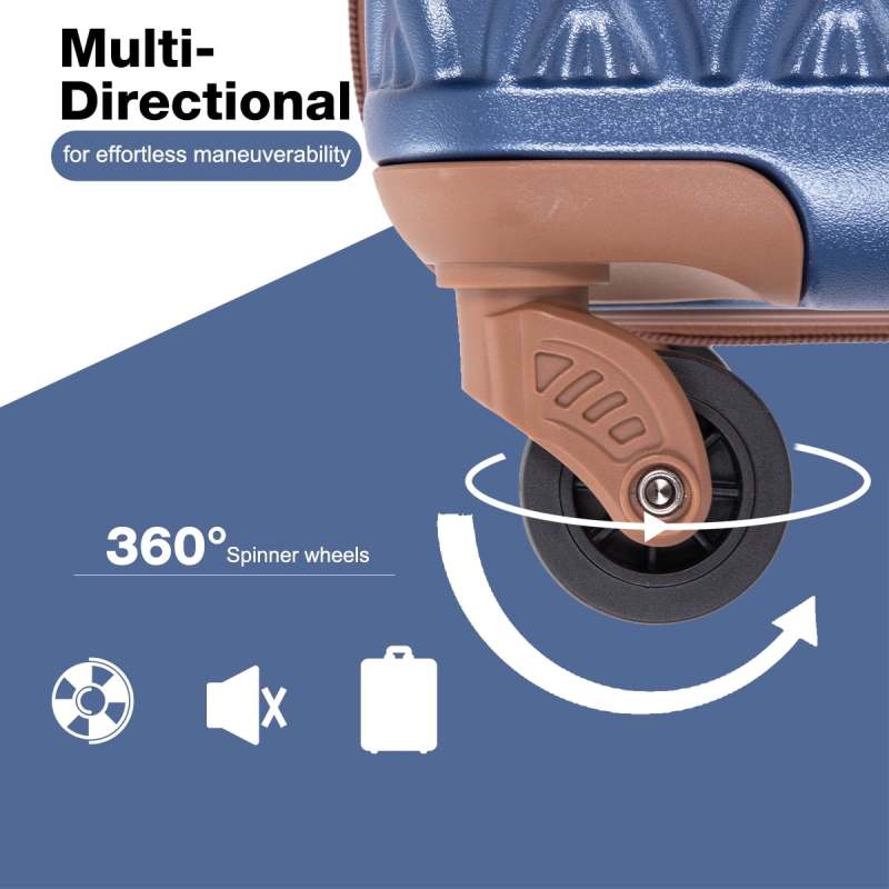 Travelhouse Luggage Set 3 Piece Hardside Suitcase TSA Lock Spinner Wheels Hardshell Luggage with Duffel Bag.(Blue)