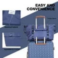 Travelhouse Luggage Set 3 Piece Hardside Suitcase TSA Lock Spinner Wheels Hardshell Luggage with Duffel Bag.(Blue)