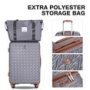 Travelhouse Luggage Set 3 Piece Hardside Suitcase TSA Lock Spinner Wheels Hardshell Luggage with Duffel Bag.(Gray)