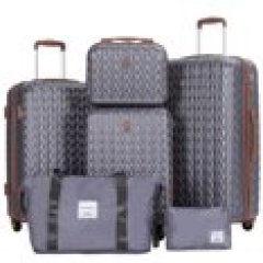 Travelhouse Luggage Set 3 Piece Hardside Suitcase TSA Lock Spinner Wheels Hardshell Luggage with Duffel Bag.(Gray)