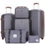 Travelhouse Luggage Set 3 Piece Hardside Suitcase TSA Lock Spinner Wheels Hardshell Luggage with Duffel Bag.(Gray)