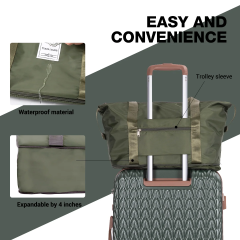 Travelhouse Luggage Set 3 Piece Hardside Suitcase TSA Lock Spinner Wheels Hardshell Luggage with Duffel Bag (Зелений)