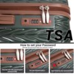 Travelhouse Luggage Set 3 Piece Hardside Suitcase TSA Lock Spinner Wheels Hardshell Luggage with Duffel Bag.(Green)