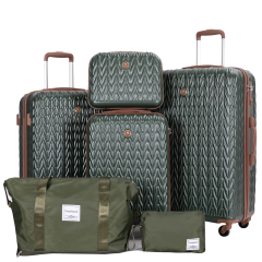 Travelhouse Luggage Set 3 Piece Hardside Suitcase TSA Lock Spinner Wheels Hardshell Luggage with Duffel Bag.(Green)