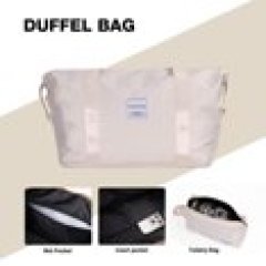 Travelhouse Luggage Set 3 Piece Hardside Suitcase TSA Lock Spinner Wheels Hardshell Luggage with Duffel Bag.(White)