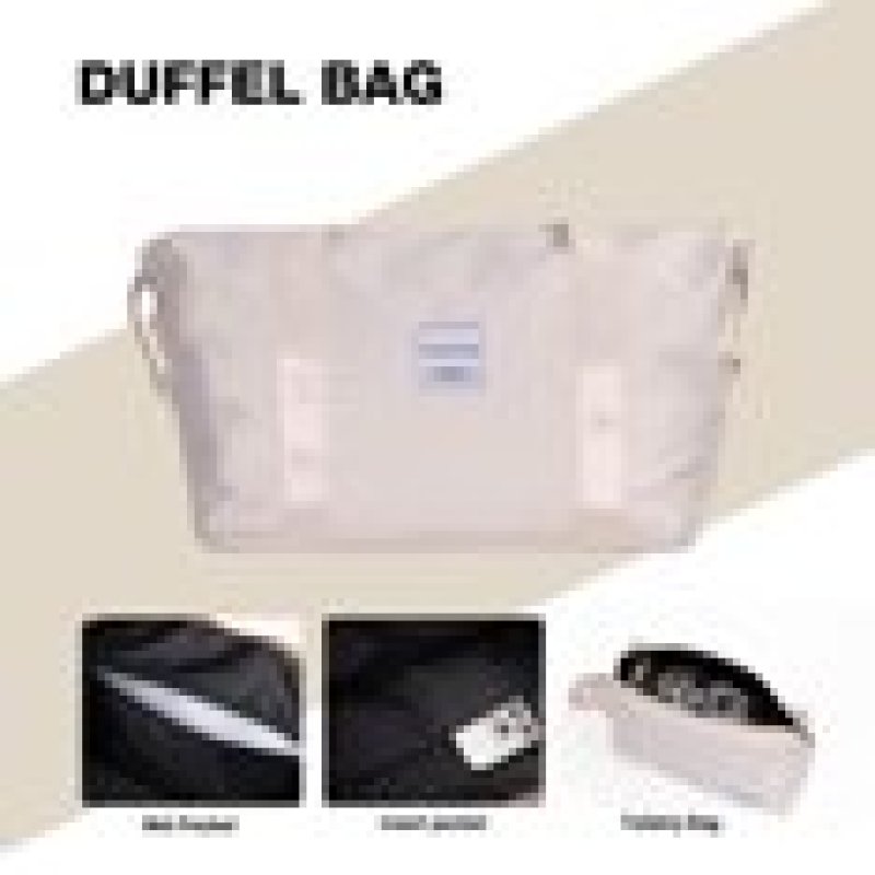 Travelhouse Luggage Set 3 Piece Hardside Suitcase TSA Lock Spinner Wheels Hardshell Luggage with Duffel Bag.(White)