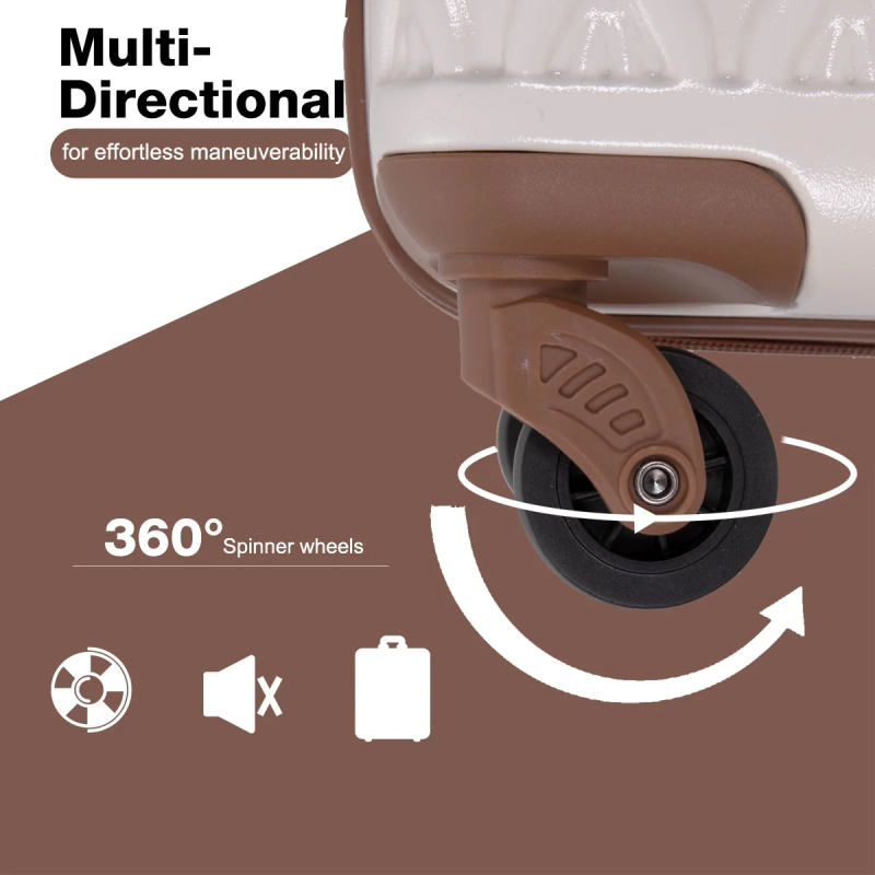 Travelhouse Luggage Set 3 Piece Hardside Suitcase TSA Lock Spinner Wheels Hardshell Luggage with Duffel Bag (білий)