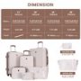 Travelhouse Luggage Set 3 Piece Hardside Suitcase TSA Lock Spinner Wheels Hardshell Luggage with Duffel Bag.(White)
