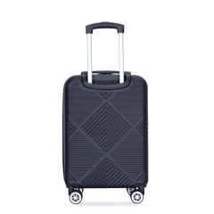 2Piece Luggage Sets ABS Lightweight Suitcase , Spinner Wheels, (20/14) Black