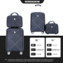 2Piece Luggage Sets ABS Lightweight Suitcase , Spinner Wheels, (20/14) Black