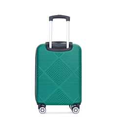 2Piece Luggage Sets ABS Lightweight Suitcase , Spinner Wheels, (20/14)Dark Green