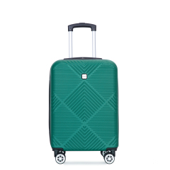 2Piece Luggage Sets ABS Lightweight Suitcase , Spinner Wheels, (20/14)Dark Green