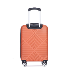 2Piece Luggage Sets ABS Lightweight Suitcase , Spinner Wheels, (20/14) DARK ORANGE 