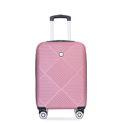 2Piece Luggage Sets ABS Lightweight Suitcase , Spinner Wheels, (20/14)Pink