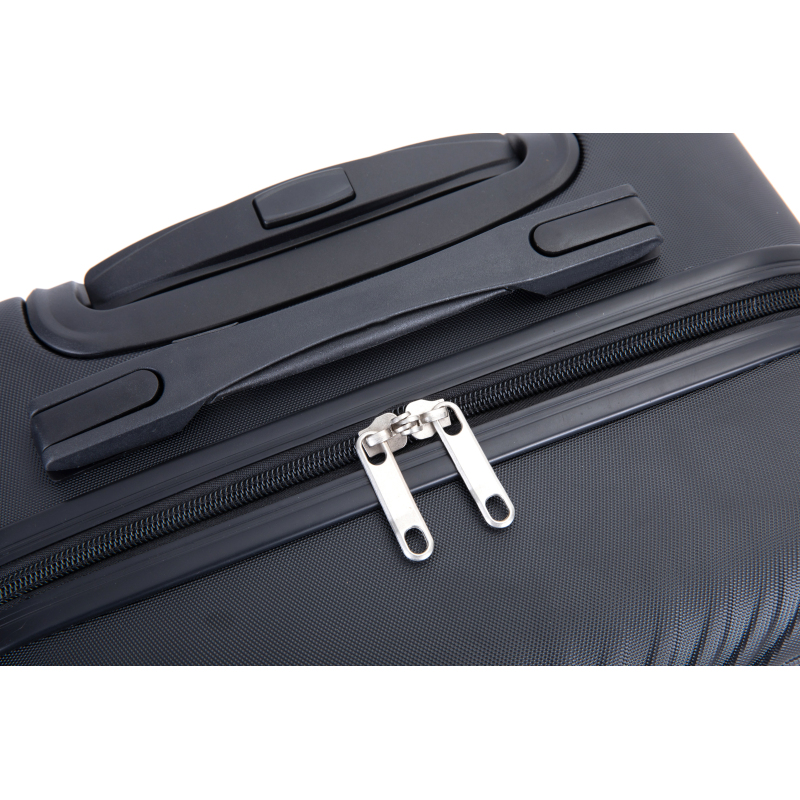 4-piece ABS lightweight suitcase, 14 inch makeup box, aircraft wheels (14/20/24/28) Black