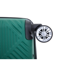 4-piece ABS lightweight suitcase, 14 inch makeup box, aircraft wheels (14/20/24/28) Dark Green