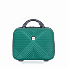 4-piece ABS lightweight suitcase, 14 inch makeup box, aircraft wheels (14/20/24/28) Dark Green