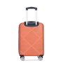 4-piece ABS lightweight suitcase, 14 inch makeup box, aircraft wheels (14/20/24/28) Dark Orange