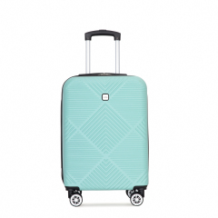 4-piece ABS lightweight suitcase, 14 inch makeup box, aircraft wheels (14/20/24/28) Light Blue