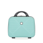 4-piece ABS lightweight suitcase, 14 inch makeup box, aircraft wheels (14/20/24/28) Light Blue