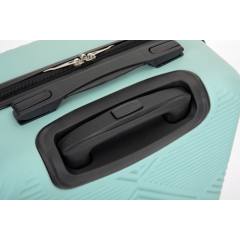 4-piece ABS lightweight suitcase, 14 inch makeup box, aircraft wheels (14/20/24/28) Light Blue