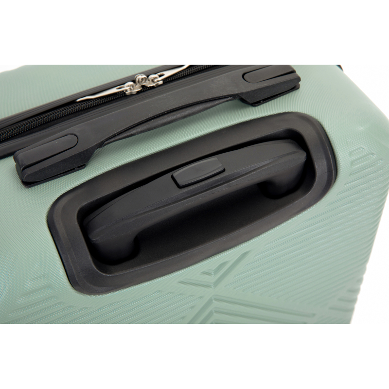 4-piece ABS lightweight suitcase, 14 inch makeup box, aircraft wheels (14/20/24/28) Olive Green