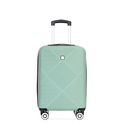 4-piece ABS lightweight suitcase, 14 inch makeup box, aircraft wheels (14/20/24/28) Olive Green