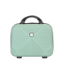4-piece ABS lightweight suitcase, 14 inch makeup box, aircraft wheels (14/20/24/28) Olive Green