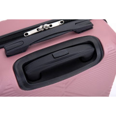 4-piece ABS lightweight suitcase, 14 inch makeup box, aircraft wheels (14/20/24/28) Pink