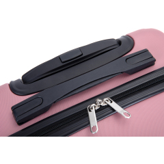 4-piece ABS lightweight suitcase, 14 inch makeup box, aircraft wheels (14/20/24/28) Pink