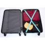 Expandable 3 Piece Luggage Sets PC Lightweight & Durable Suitcase with Two Hooks, Spinner Wheels, TSA Lock, (21/25/29) AQUA BLUE 