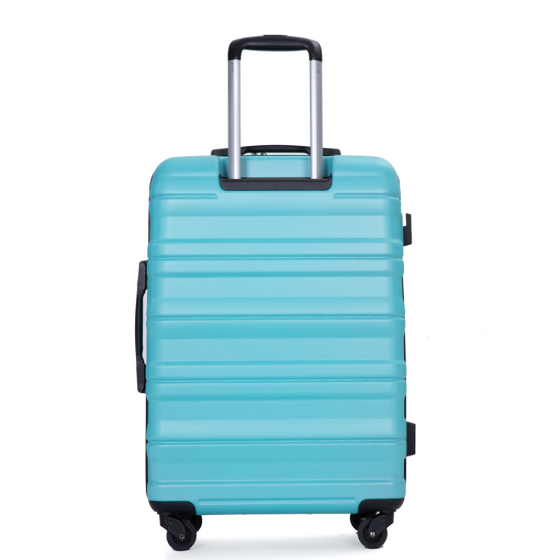 Expandable 3 Piece Luggage Sets PC Lightweight & Durable Suitcase with Two Hooks, Spinner Wheels, TSA Lock, (21/25/29) AQUA BLUE 
