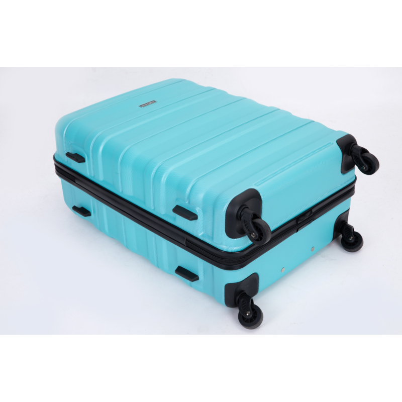 Expandable 3 Piece Luggage Sets PC Lightweight & Durable Suitcase with Two Hooks, Spinner Wheels, TSA Lock, (21/25/29) AQUA BLUE 