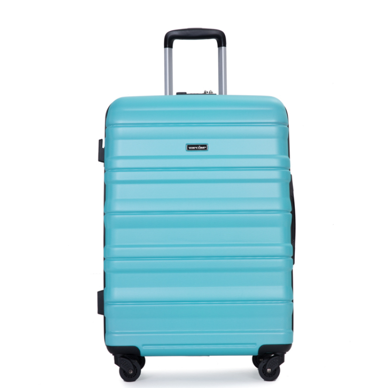Expandable 3 Piece Luggage Sets PC Lightweight & Durable Suitcase with Two Hooks, Spinner Wheels, TSA Lock, (21/25/29) AQUA BLUE 