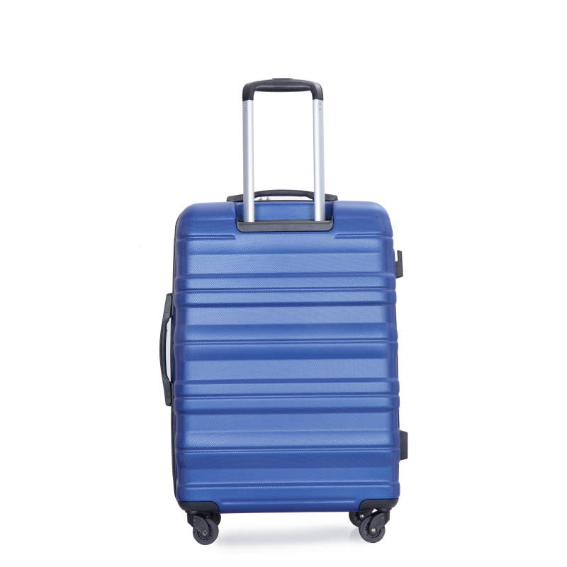 Expandable 3 Piece Luggage Sets PC Lightweight & Durable Suitcase with Two Hooks, Spinner Wheels, TSA Lock, (21/25/29) Dark Blue