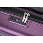 Expandable 3 Piece Luggage Sets PC Lightweight & Durable Suitcase with Two Hooks, Spinner Wheels, TSA Lock, (21/25/29) Dark Purple 