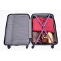 Expandable 3 Piece Luggage Sets PC Lightweight & Durable Suitcase with Two Hooks, Spinner Wheels, TSA Lock, (21/25/29) Dark Purple 