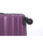 Expandable 3 Piece Luggage Sets PC Lightweight & Durable Suitcase with Two Hooks, Spinner Wheels, TSA Lock, (21/25/29) Dark Purple 
