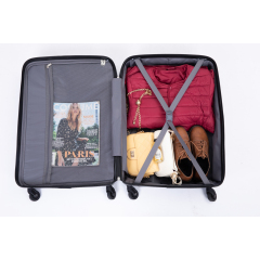 Tripcomp Hardside Luggage Set 3-Piece Set(21/25/29) Lightweight Suitcase 4-Wheeled Suitcase Set(Grey)