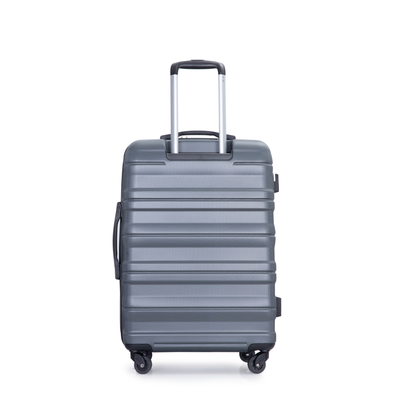 Expandable 3 Piece Luggage Sets PC Lightweight & Durable Suitcase with Two Hooks, Spinner Wheels, TSA Lock, (21/25/29) Gray