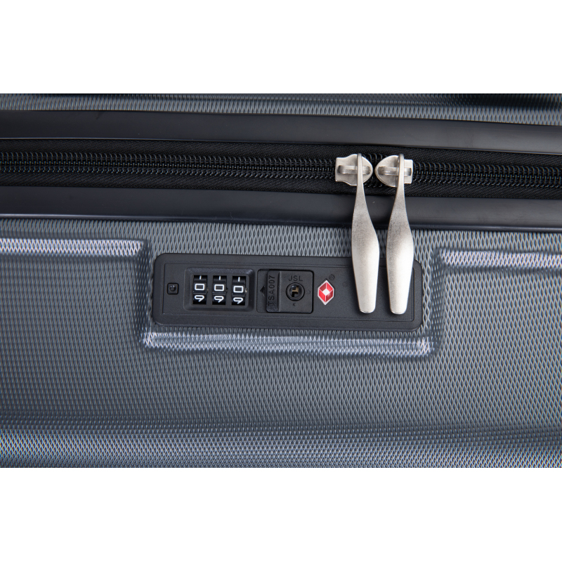 Expandable 3 Piece Luggage Sets PC Lightweight & Durable Suitcase with Two Hooks, Spinner Wheels, TSA Lock, (21/25/29) Gray