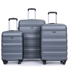 Tripcomp Hardside Luggage Set 3-Piece Set(21/25/29) Lightweight Suitcase 4-Wheeled Suitcase Set(Grey)