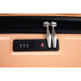 Expandable 3 Piece Luggage Sets PC Lightweight & Durable Suitcase with Two Hooks, Spinner Wheels, TSA Lock, (21/25/29) Peach